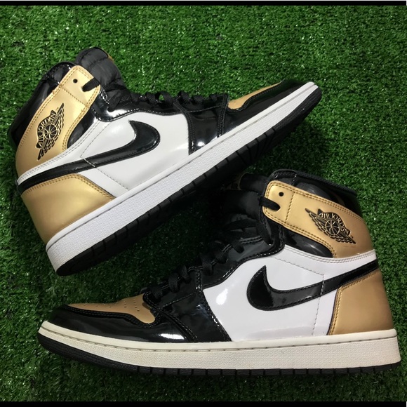 Jordan Other - Jordan 1 Retro High NRG Patent Gold Toe Size 11.5
